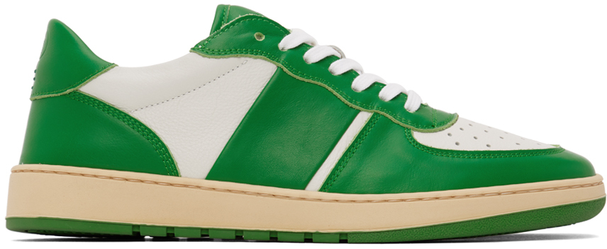 Green & White Pillar Destroyer Low Sneakers