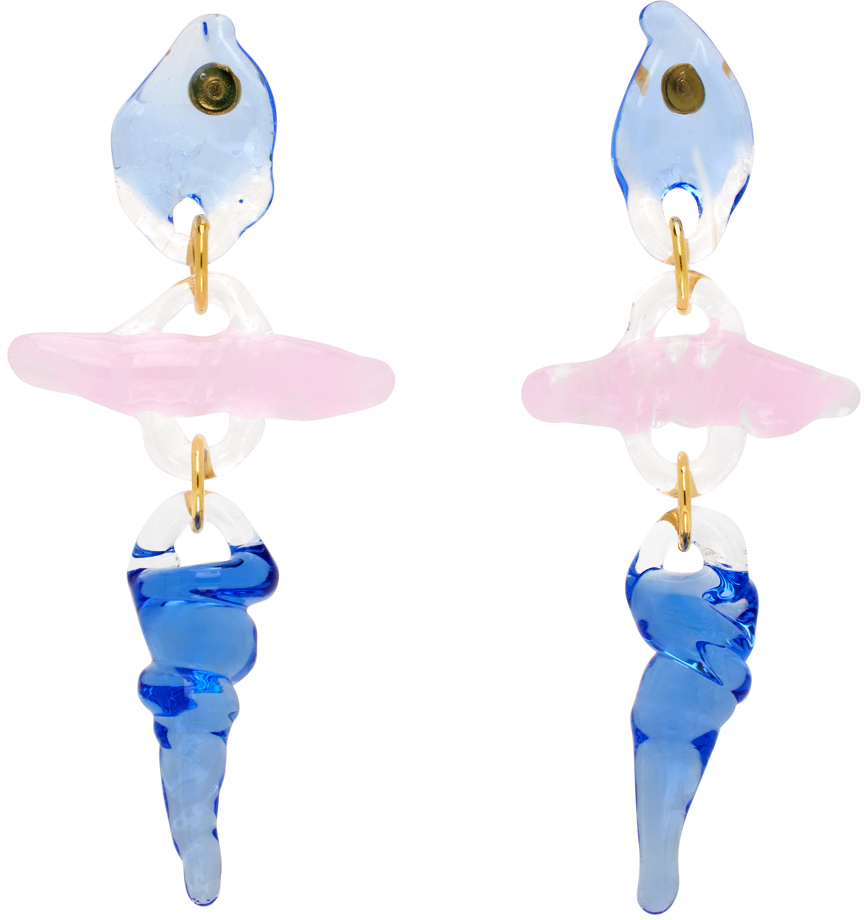 Blue 
Pink Venice Earrings