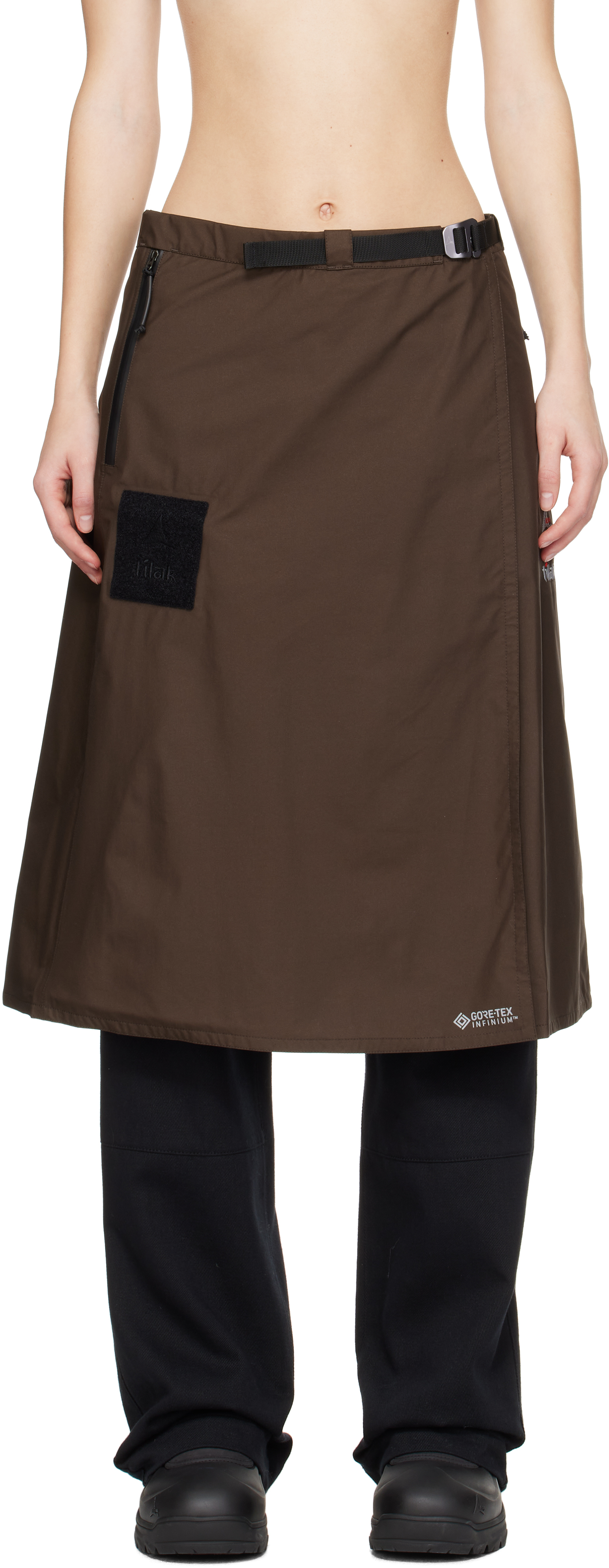 Brown Tilak Edition Paclite Midi Skirt