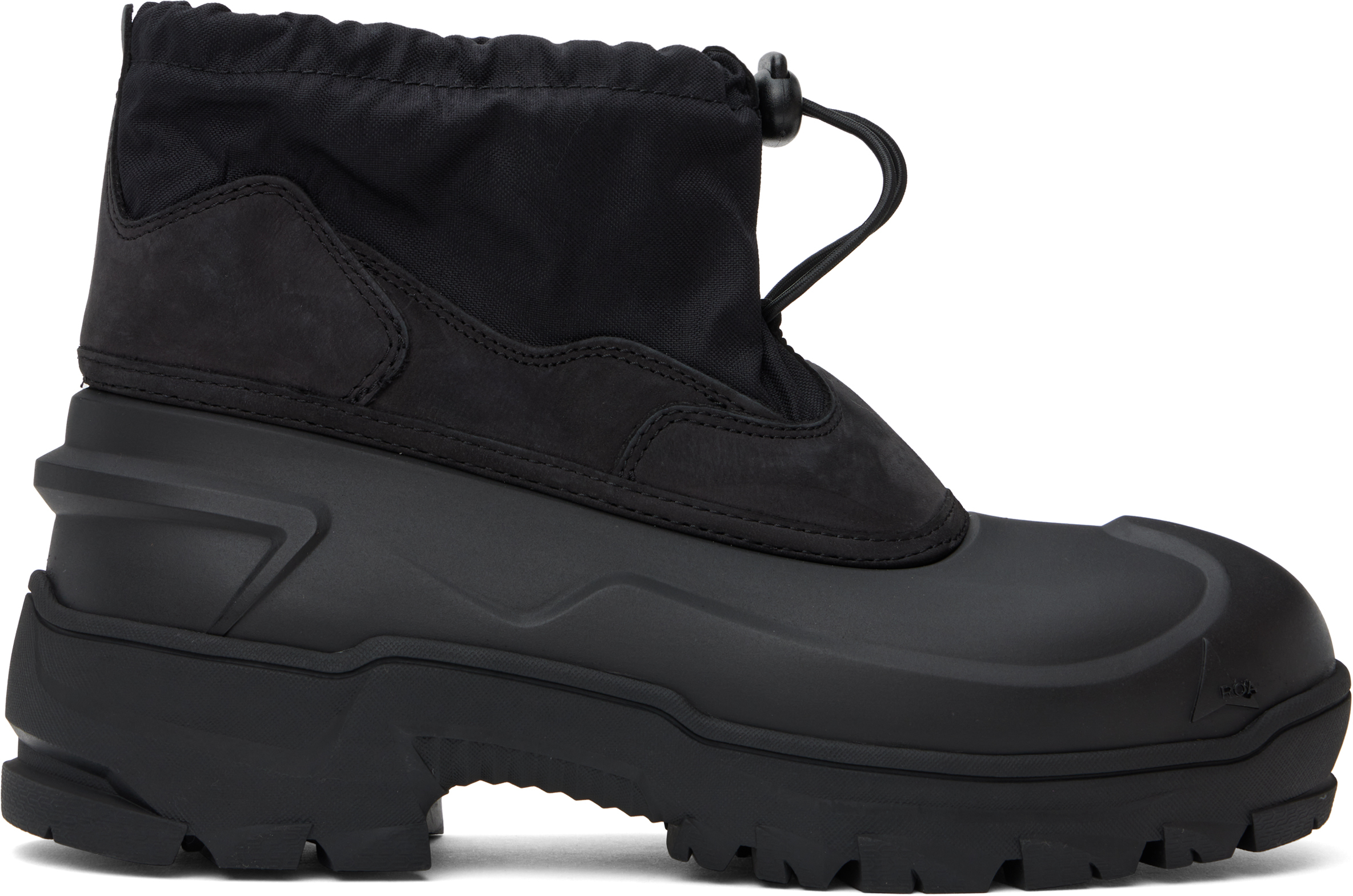 Roa Black Low Top Rubber Boots In Blk0001 Black