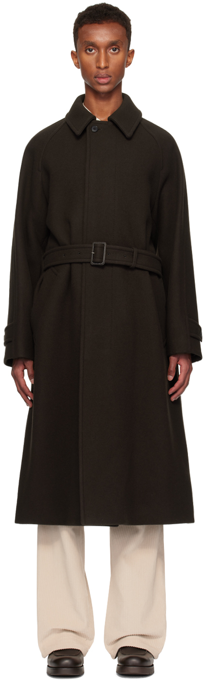 Brown Wool Melton Coat