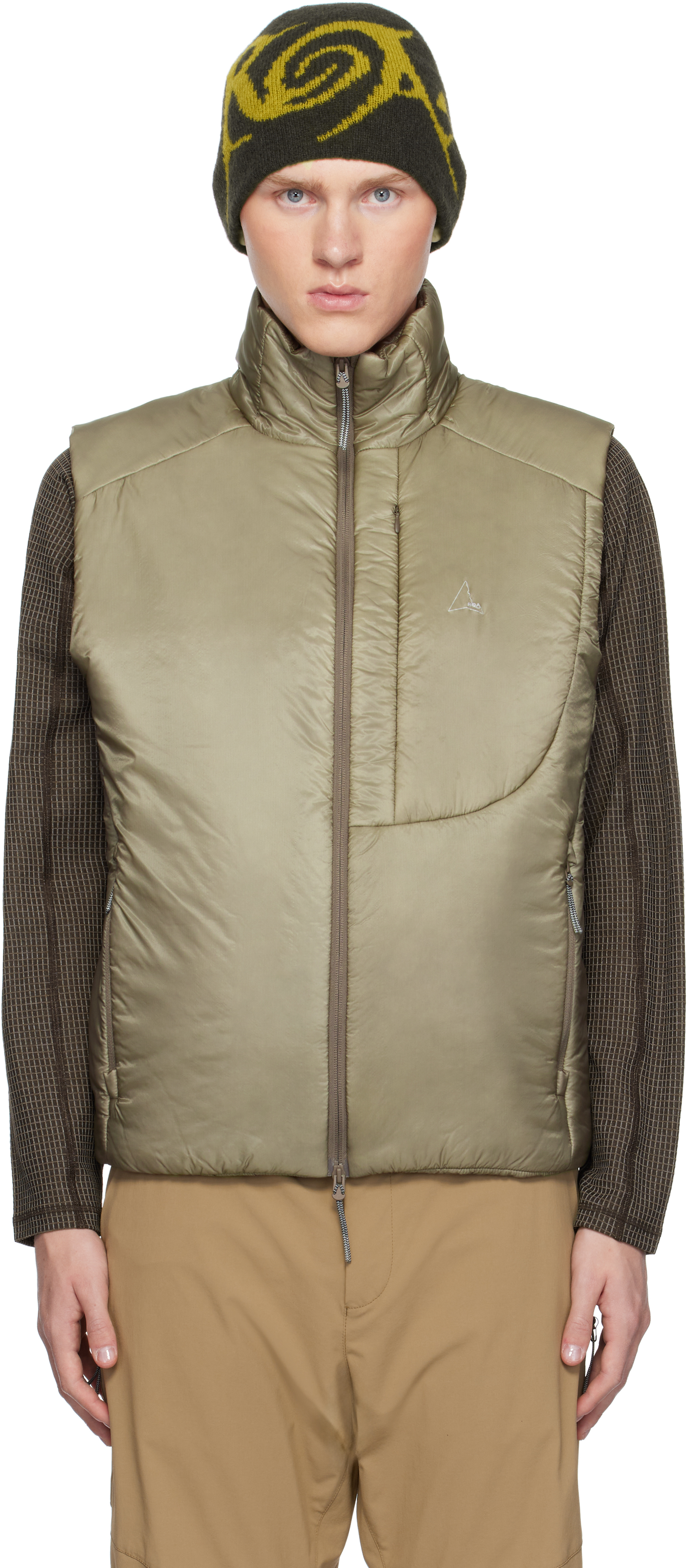 Shop Roa Taupe Synthetic Insulated Vest