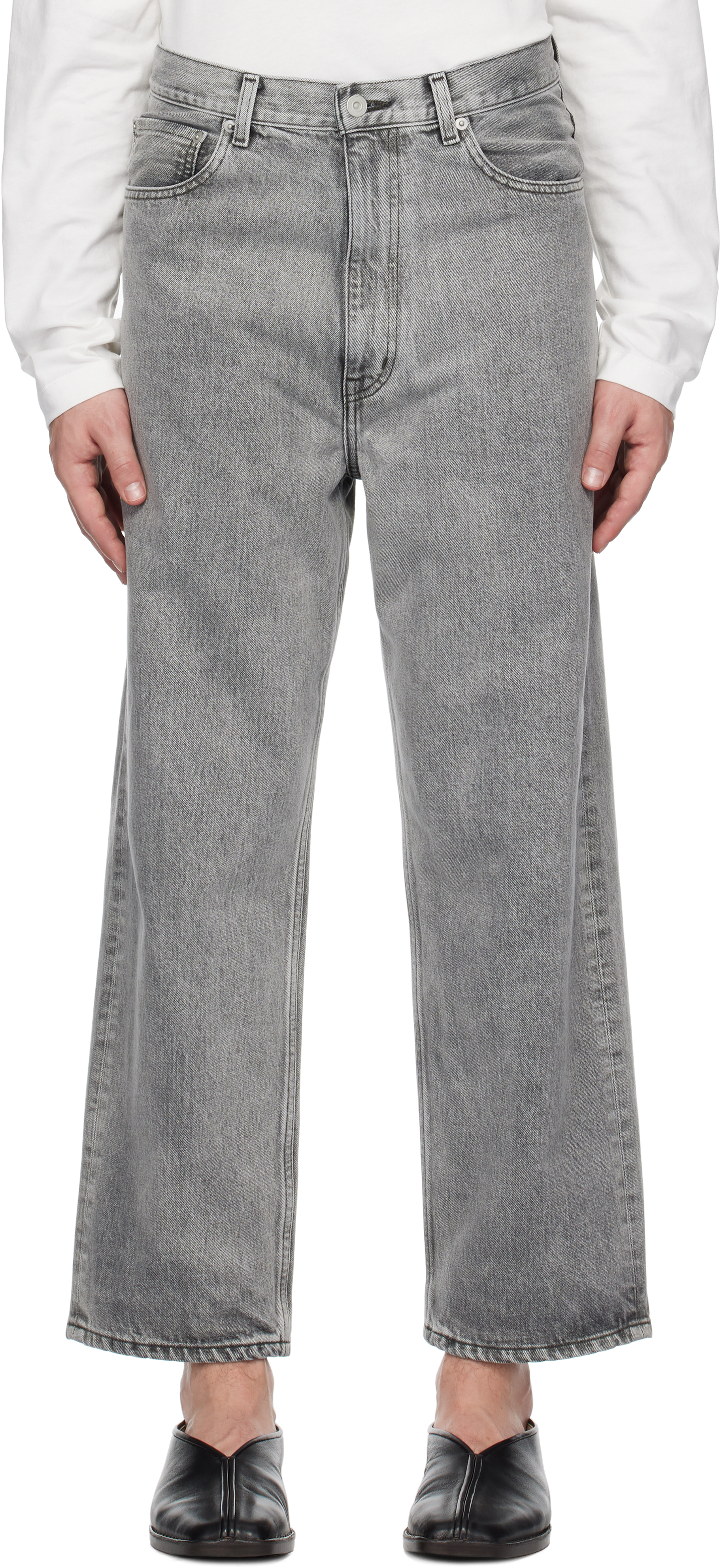 Gray Baggy Fade Jeans