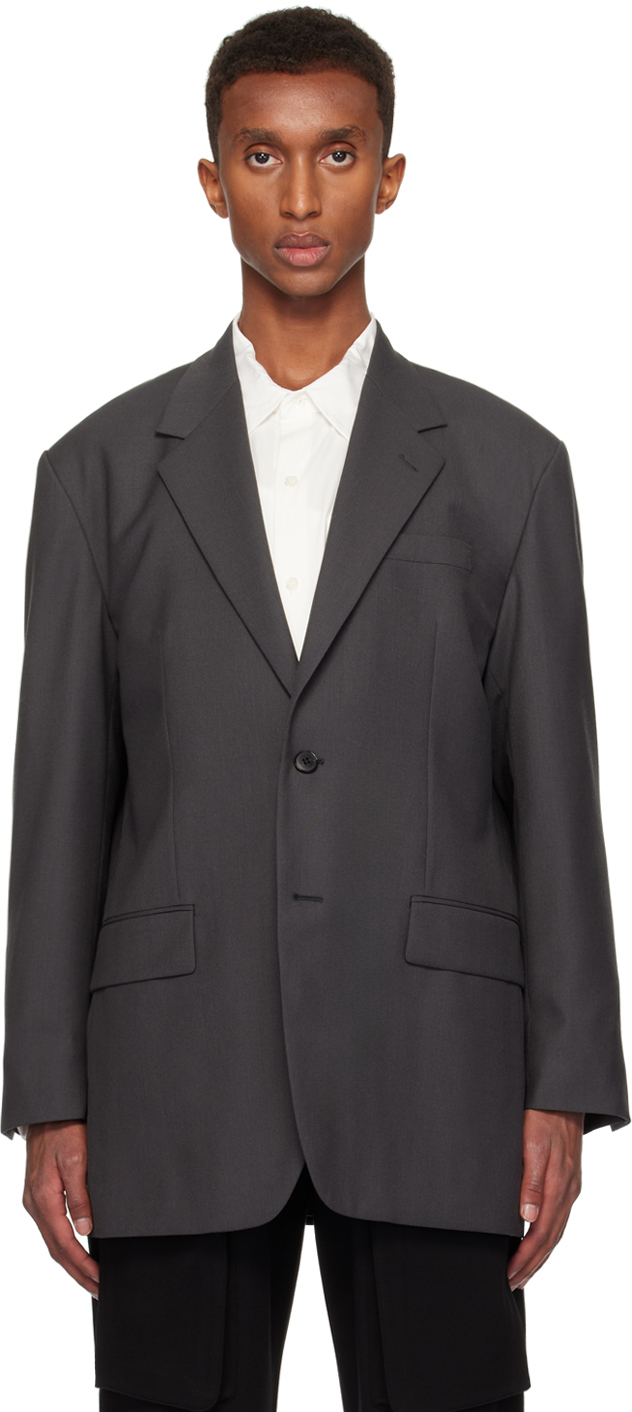 ジャケット Loewe Charcoal wool blend blazer Loewe Houndstooth wool blazer Loewe