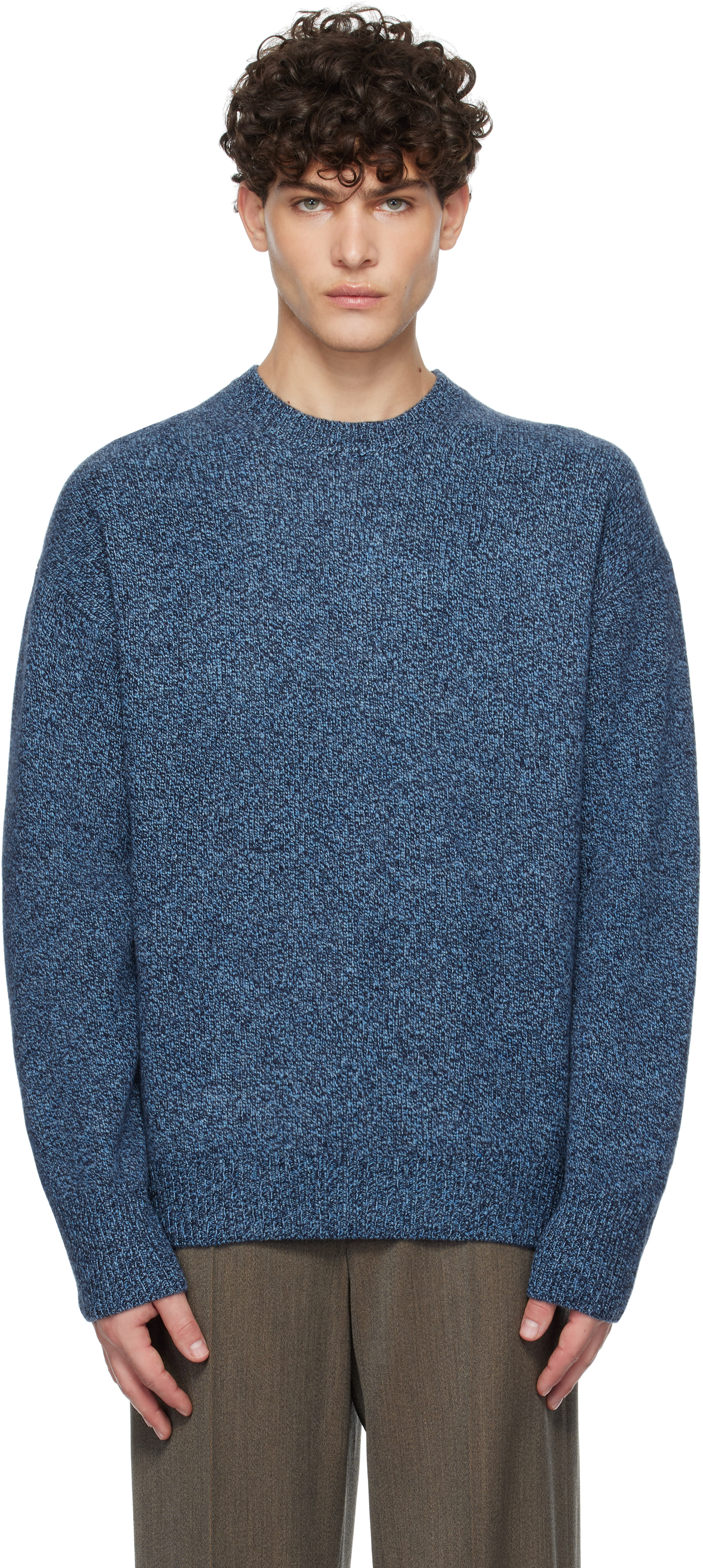 Blue Wool & Cashmere Sweater