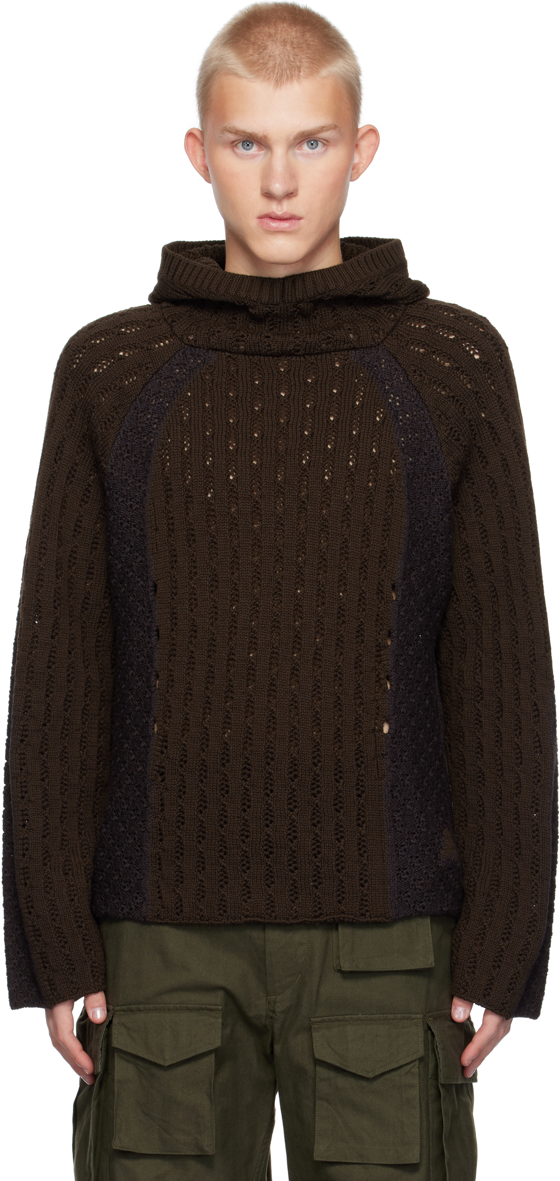 【関税込み】ROA ブラウン Flower Stitch フーディ ROAのブラウン Flower Stitch フーディがセール中
