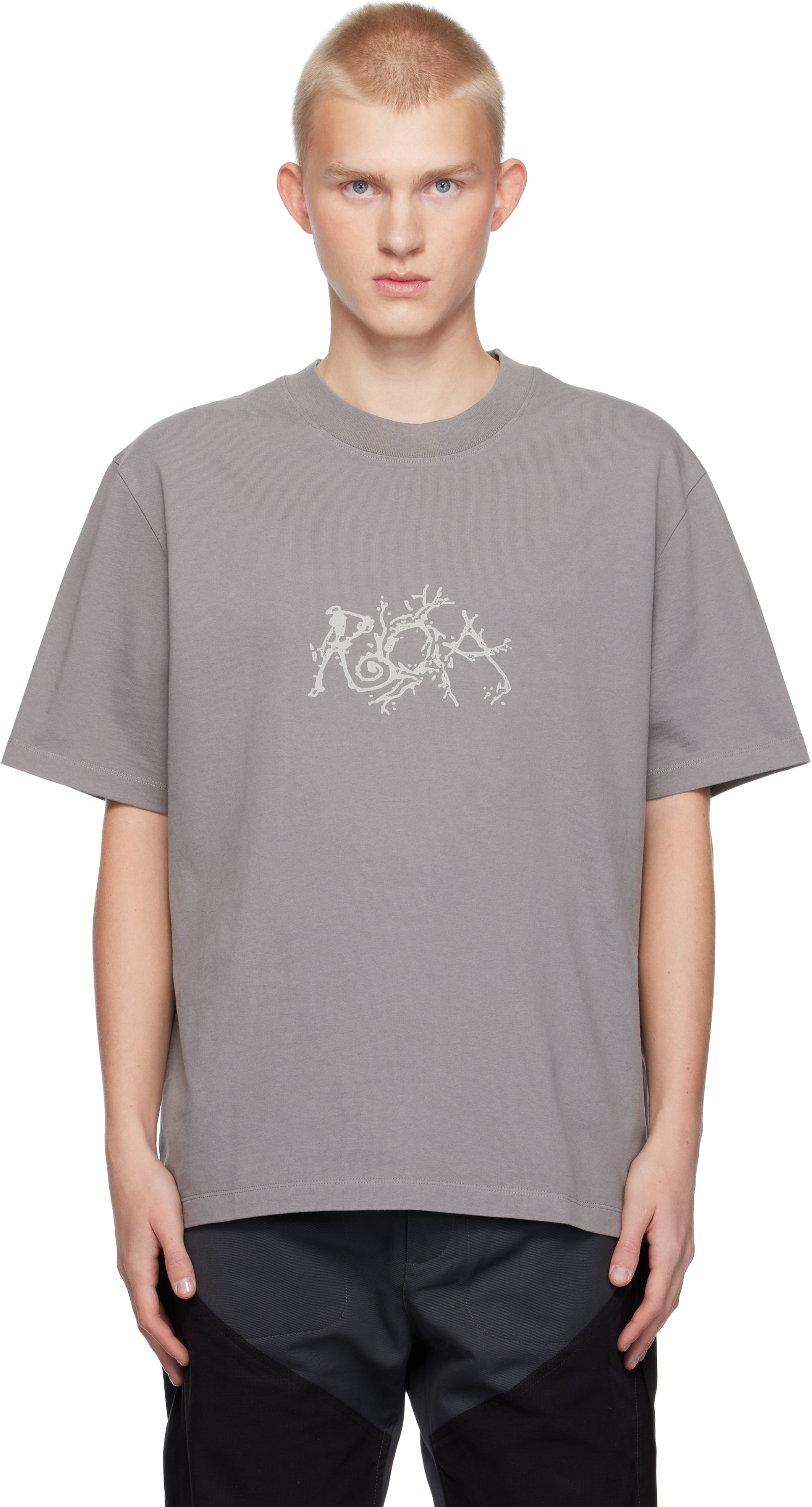 Gray Graphic Boxy T-shirt