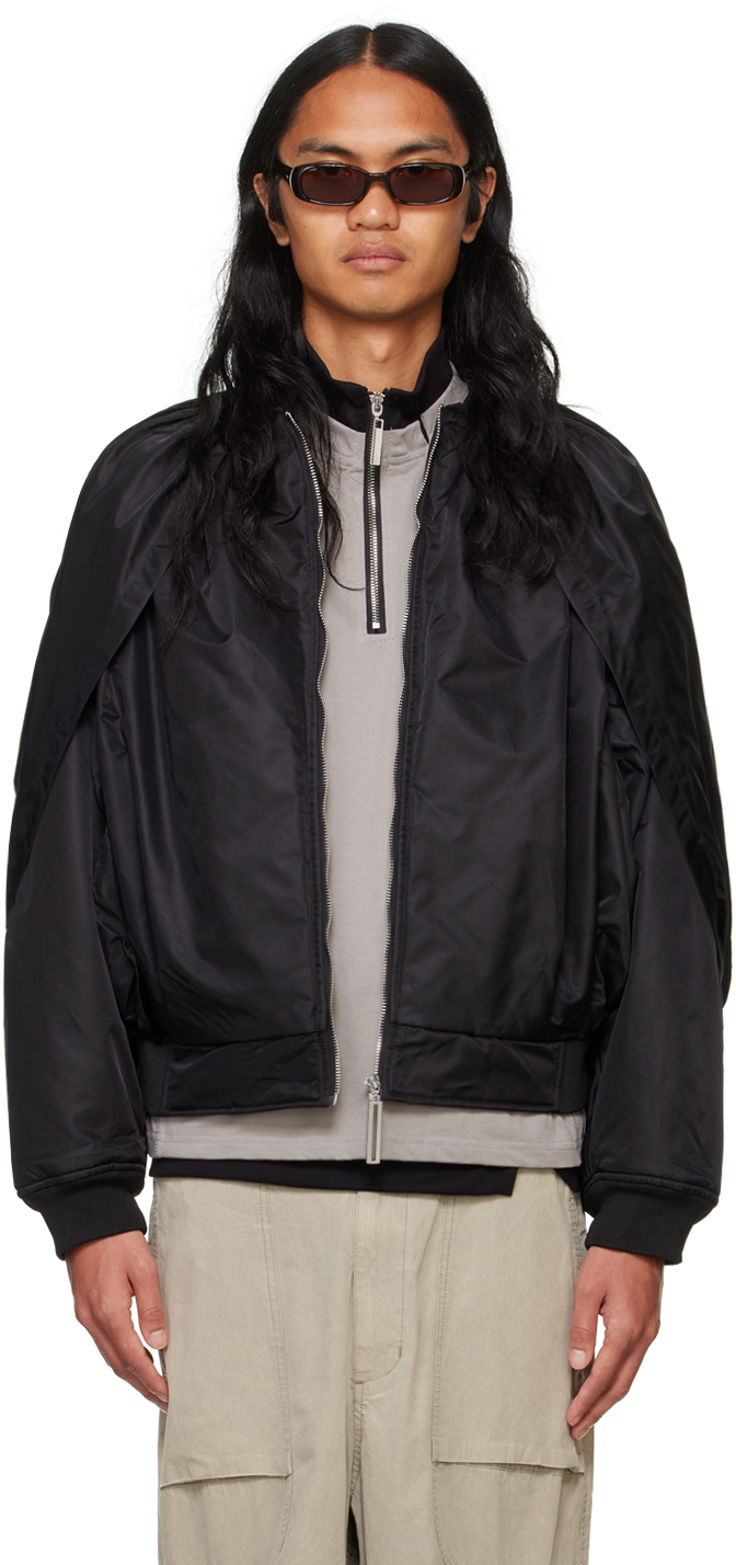 Black Bubble Bomber Jacket