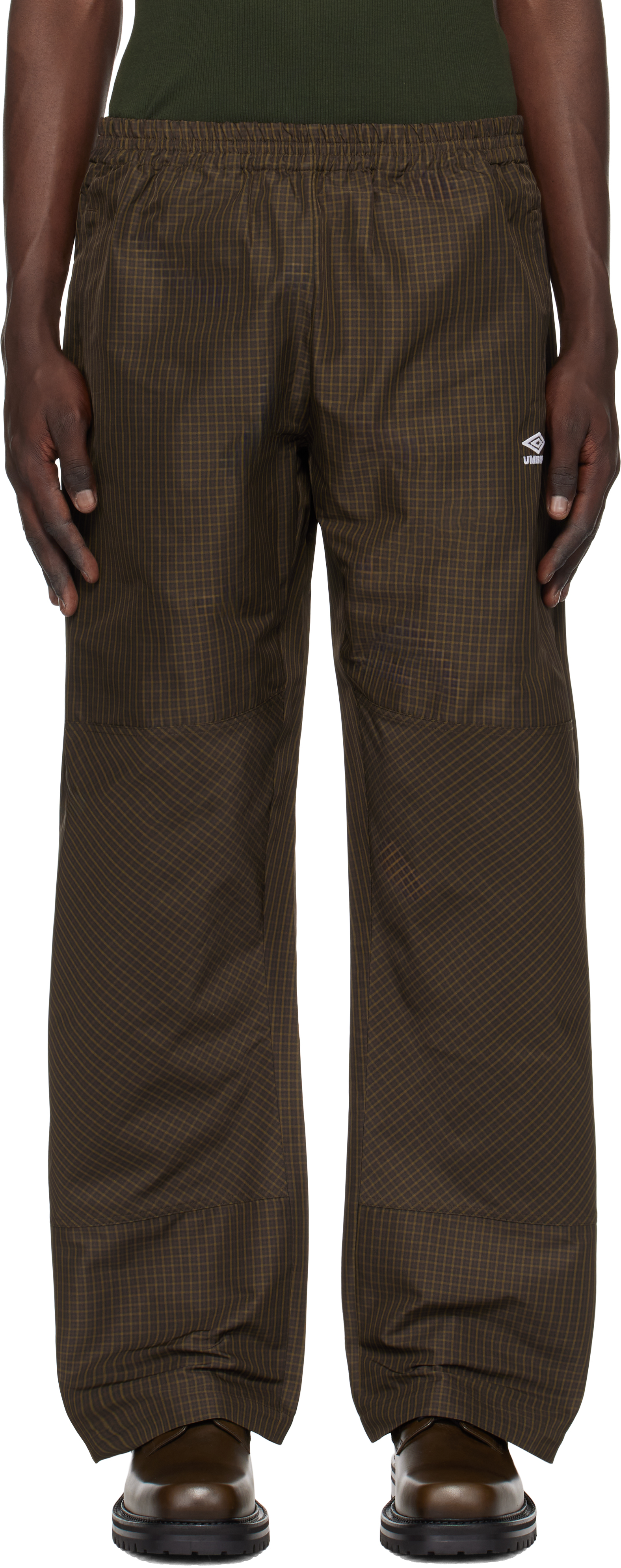 Brown Mini Check Double Knee Trousers