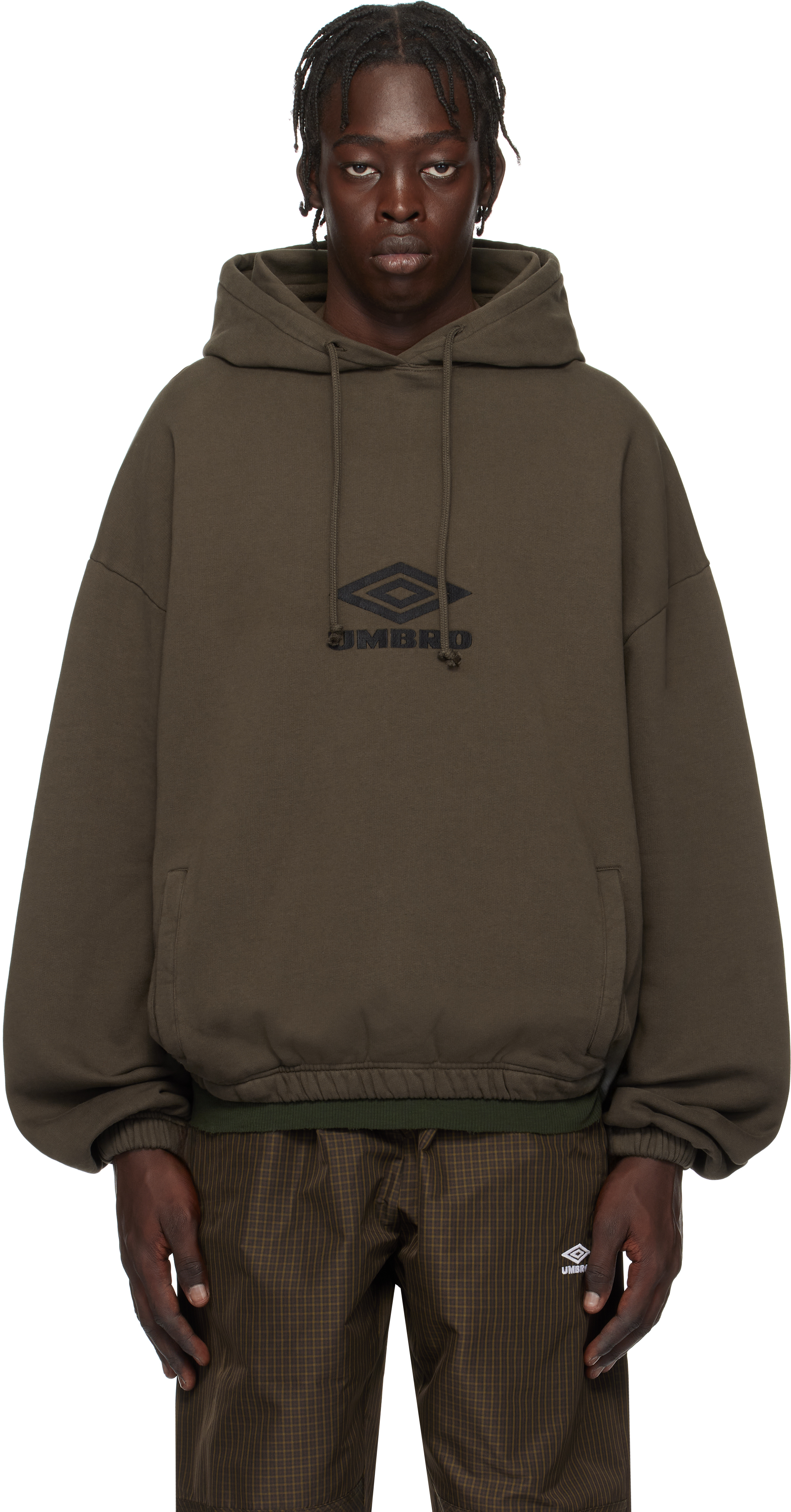 Brown Masked Logo Hoodie