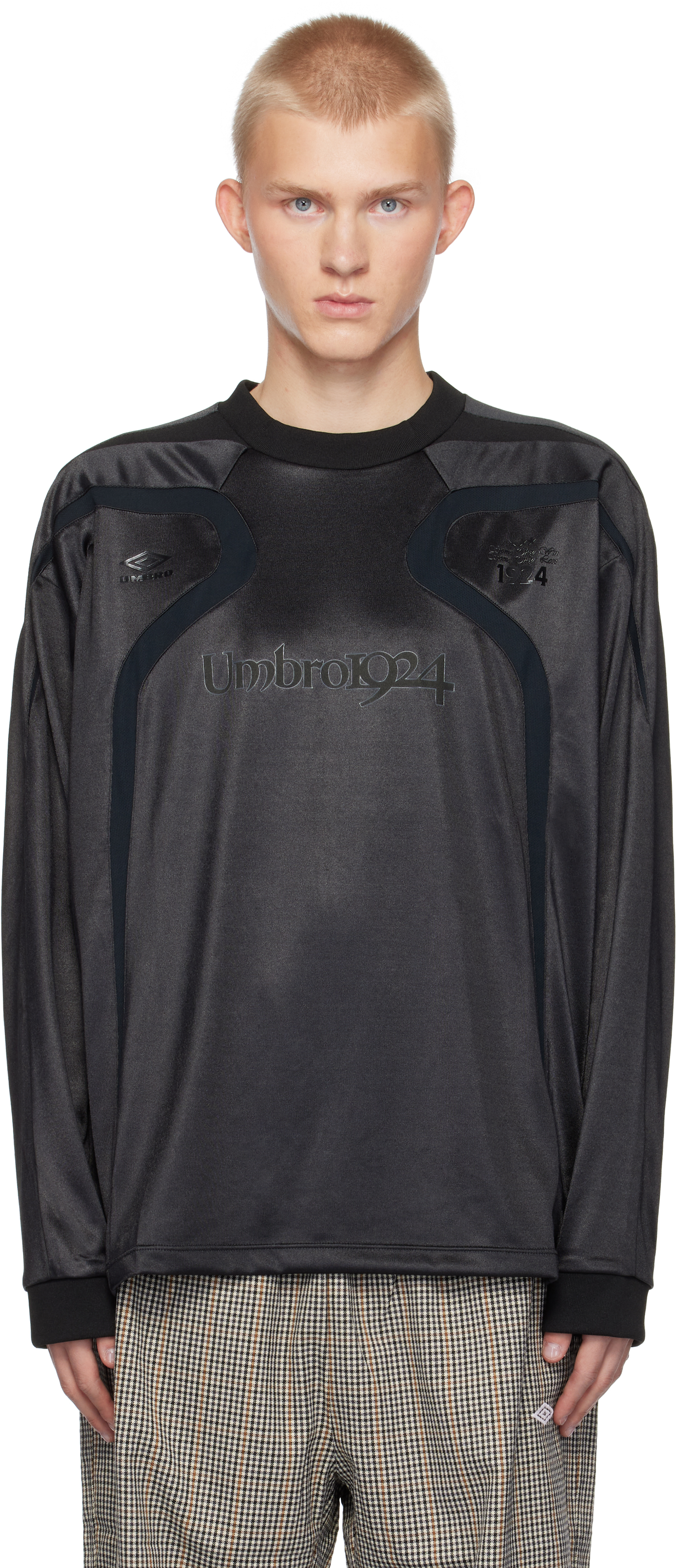 Shop Umbro Black Slam Jam Edition 2004 Longsleeve Jersey T-shirt In Blk0001 Black