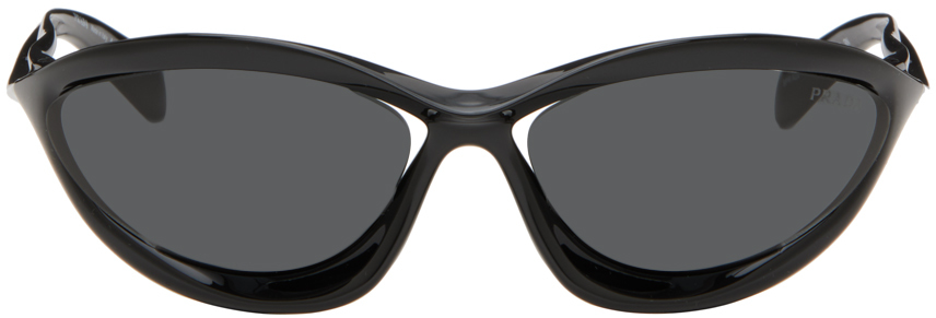 Shop Prada Black Runway Sunglasses In 1ab5s0