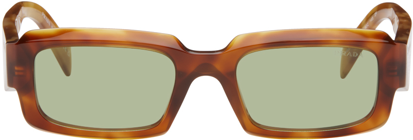 PRADA トータスシェル サングラス Prada Eyewearのトータスシェル スクエアサングラスがセール中