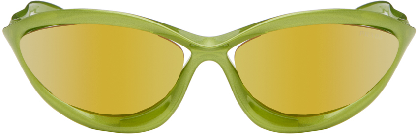 Prada Eyewear: Green Runway Sunglasses | SSENSE