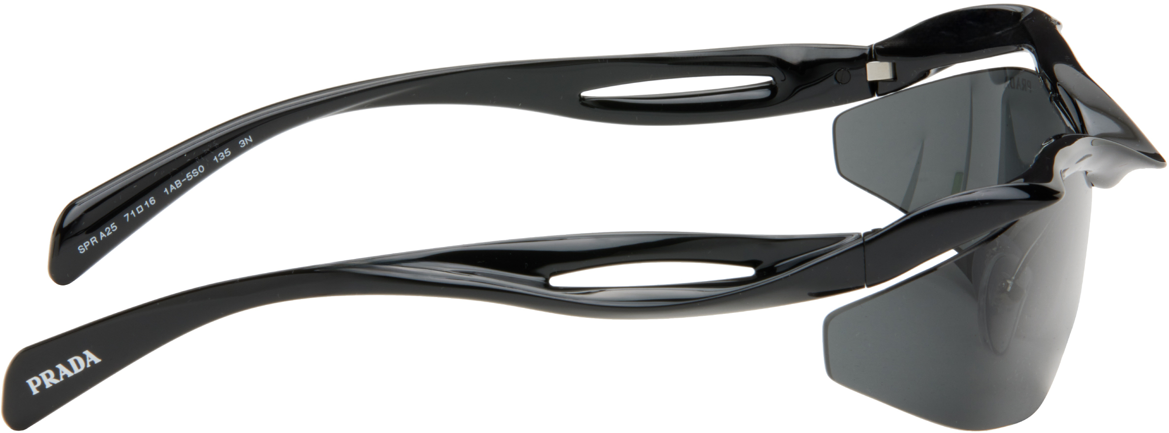 PRADA BLACK TWISTED FRAME SUNGLASSES