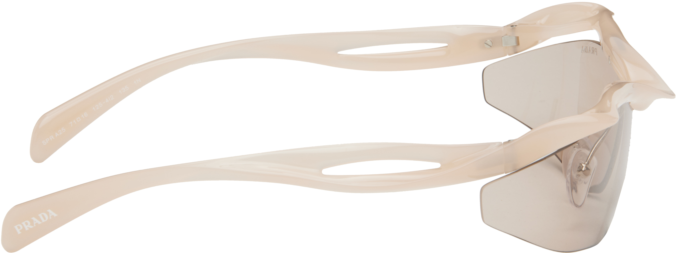 Prada Pink Twisted Frame Sunglasses In 0pr A25s