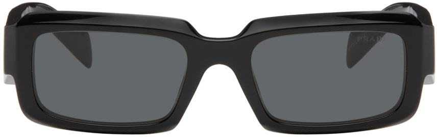 Shop Prada Black Symbole Sunglasses