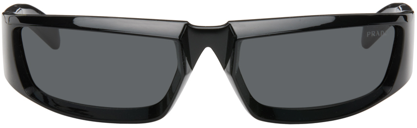 Shop Prada Black Runway Sunglasses