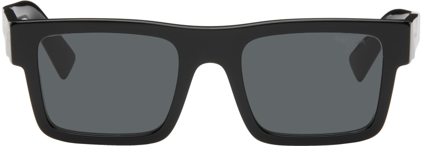 Shop Prada Black Symbole Sunglasses