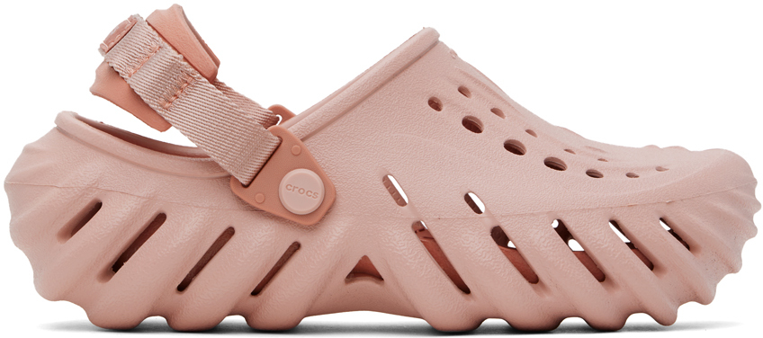 Shop Crocs Pink Echo Clogs In Pink Clay