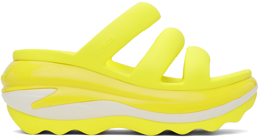 Yellow Mega Crush Triple Strap Sandals
