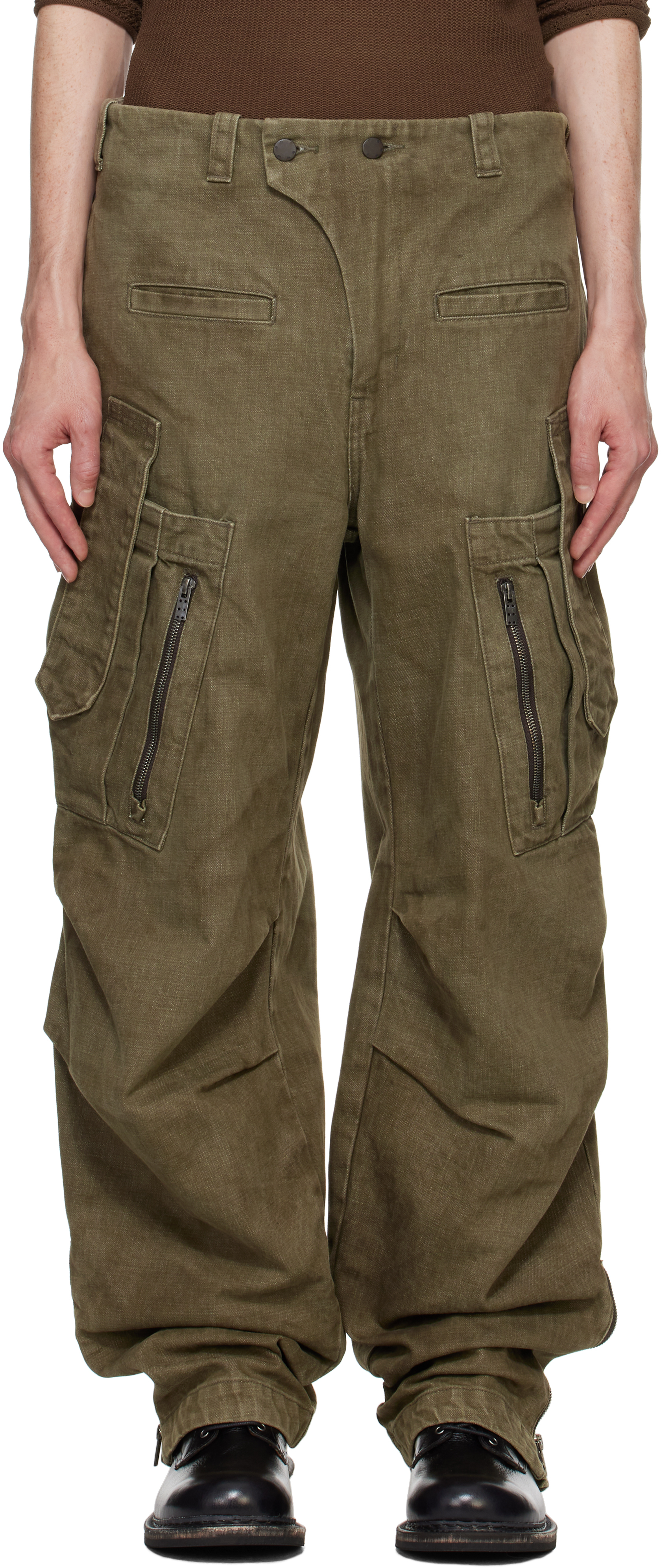 Blue Denim Cargo Pants