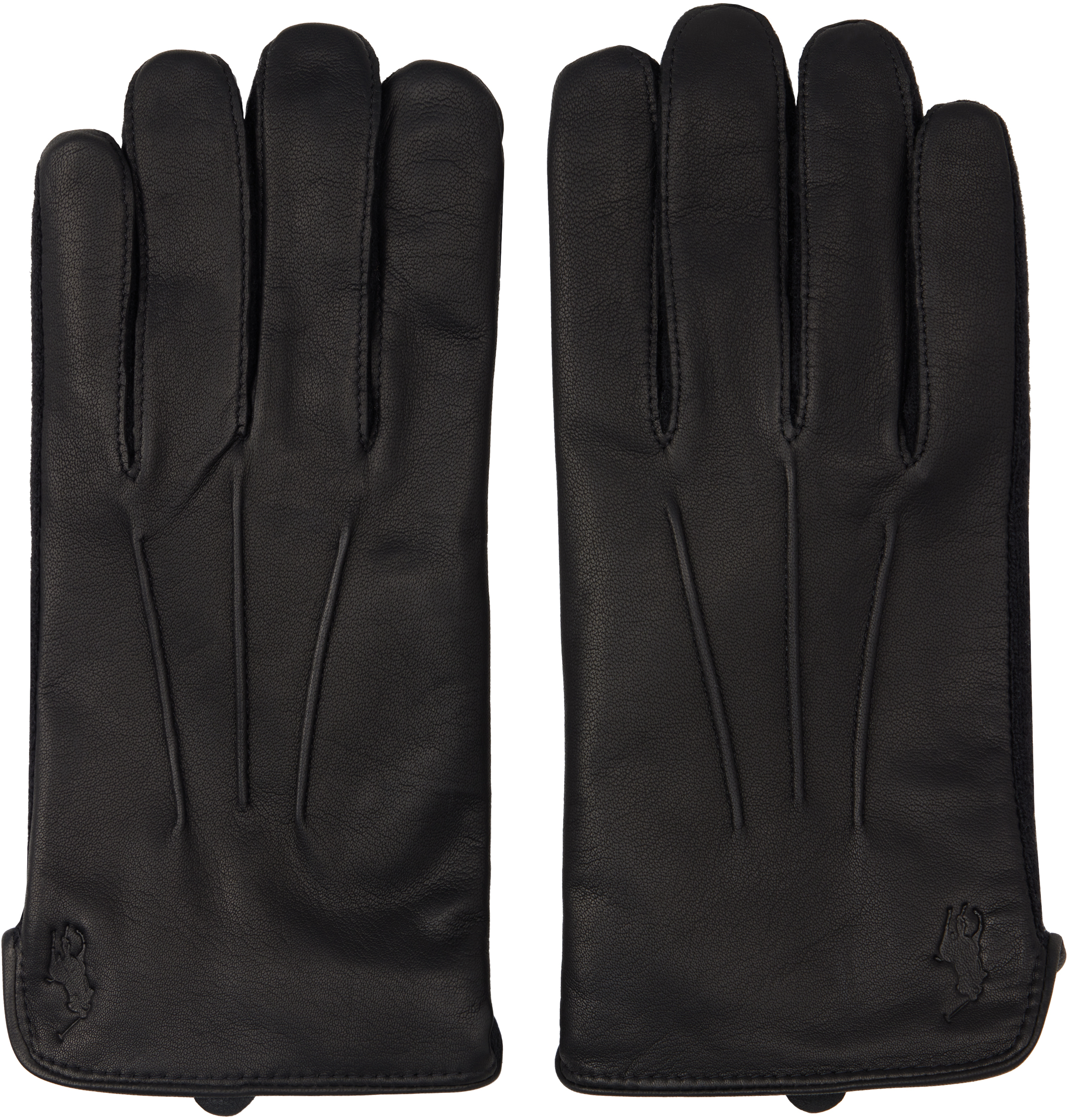 Black Leather Gloves