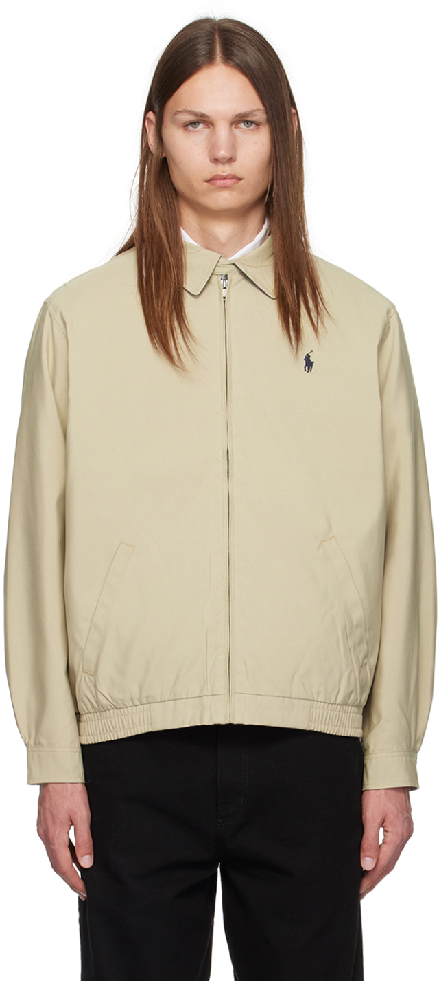 Shop Polo Ralph Lauren Khaki Bi-swing Jacket In Khaki Uniform