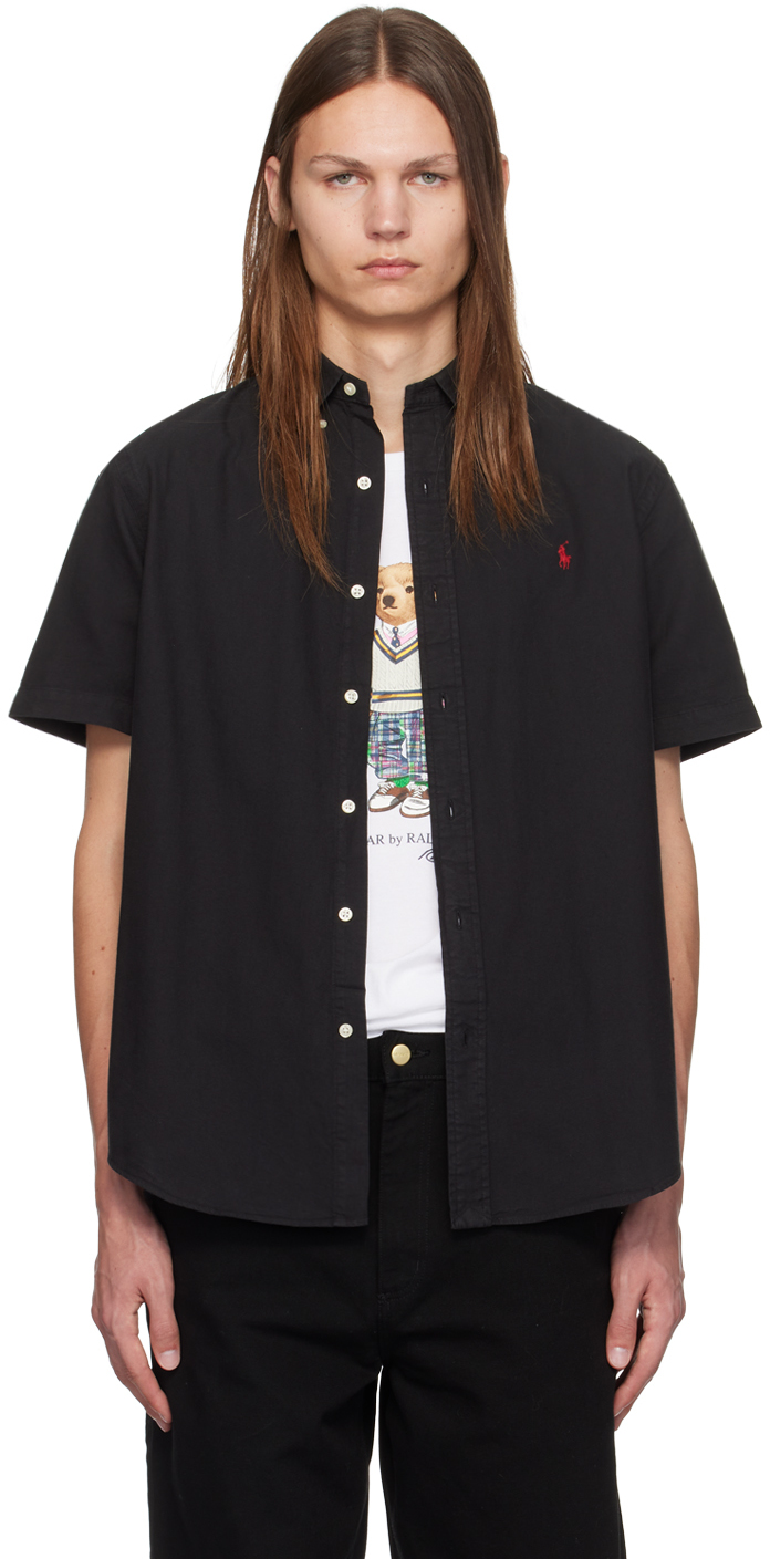 Black Classic Fit Shirt by Polo Ralph Lauren on Sale