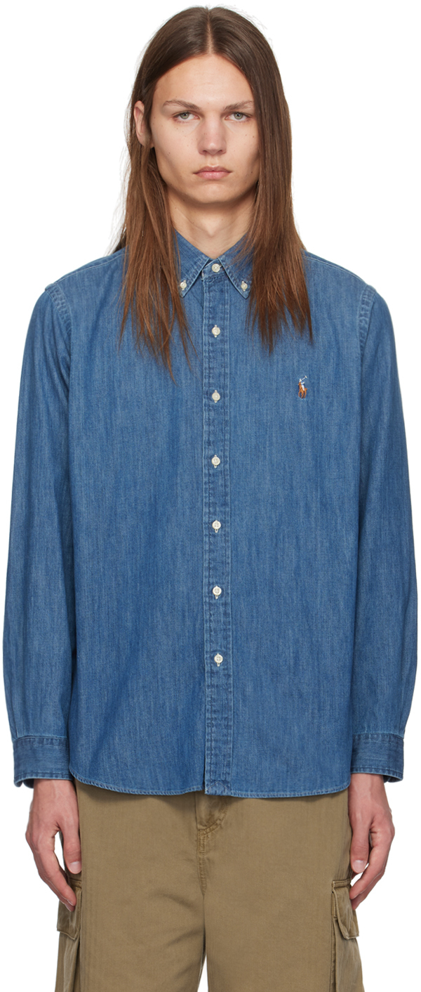 Blue Classic Fit Denim Shirt