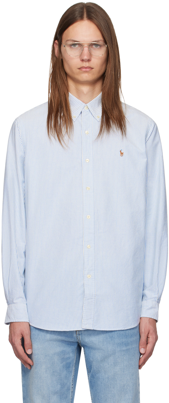 Polo Ralph Lauren Blue Classic Fit Striped Shirt