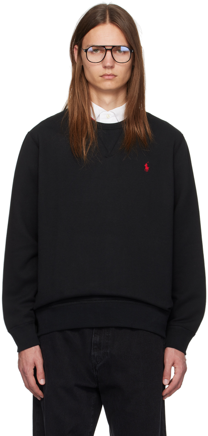 Shop Polo Ralph Lauren Black 'the Rl' Sweatshirt In Polo Black