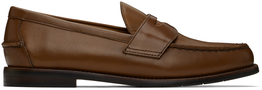 Shop Polo Ralph Lauren Tan Alston Penny Loafers