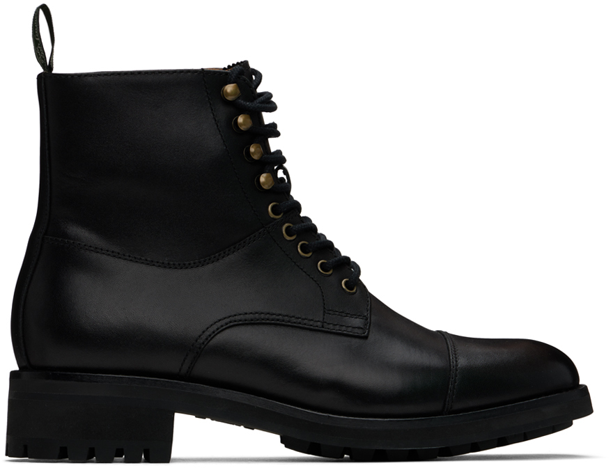Polo Ralph Lauren Bryson Cap Toe Boot In Black