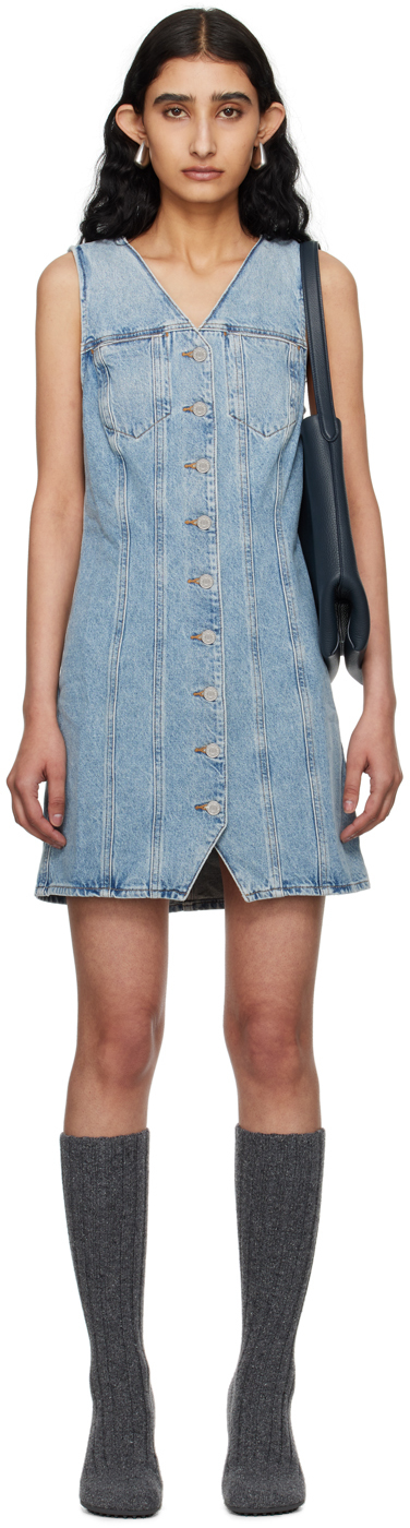 【関税込み】AGOLDE ブルー Trina デニム ミニワンピース Blue Trina Denim Minidress by AGOLDE on Sale