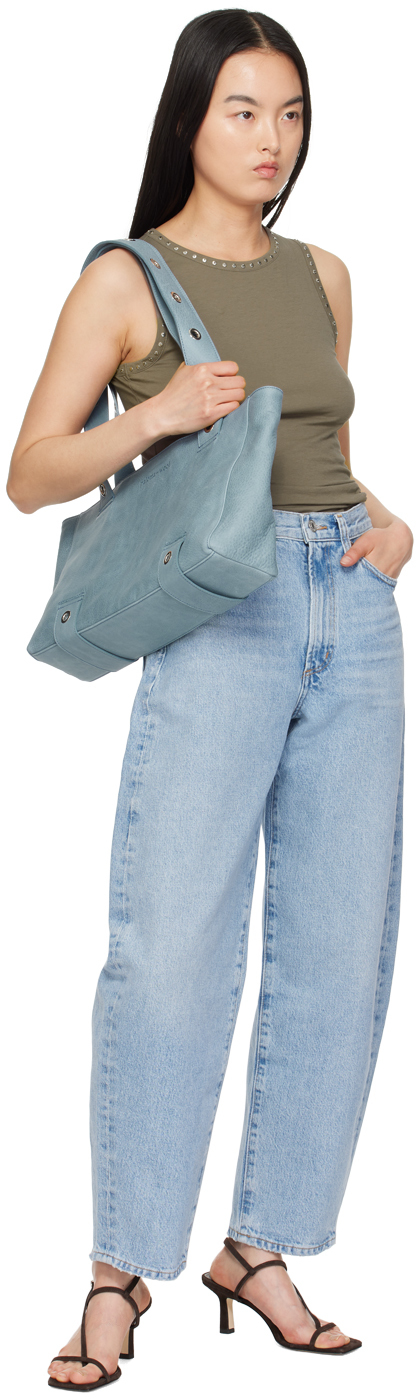 Agolde Henson Rigid Low-rise Wide-leg Jeans In Conflict