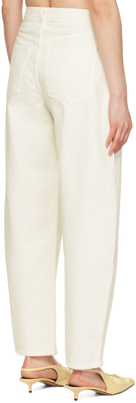 Agolde Off-white Balloon Jeans In Frtne Cookie