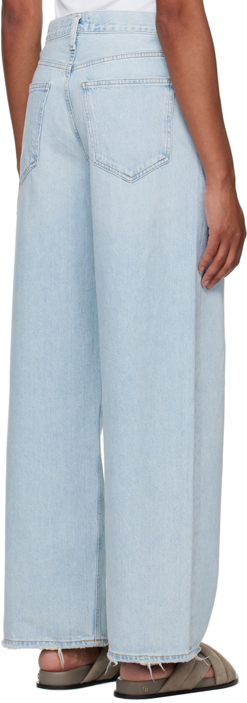 Agolde Blue Low Slung Jeans In Fragment