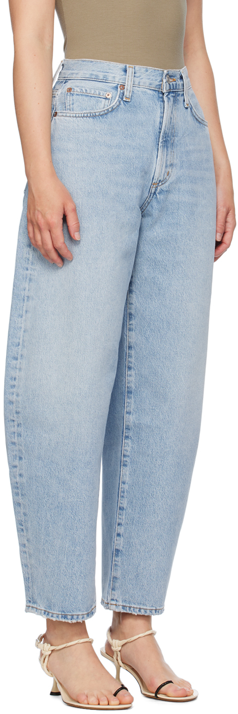 Shop Agolde Blue Balloon Jeans In Conflict