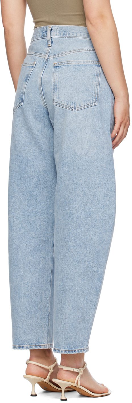Shop Agolde Blue Balloon Jeans In Conflict