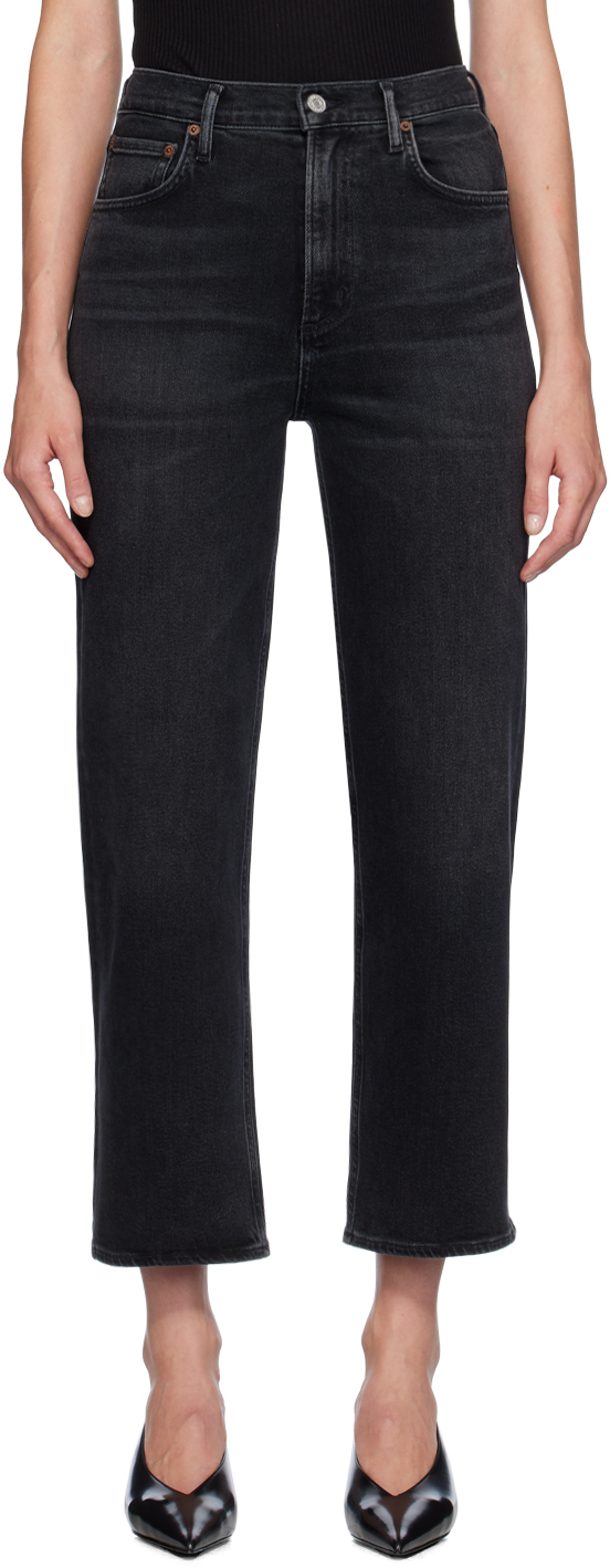 Shop Agolde Black Ren Jeans In Hush