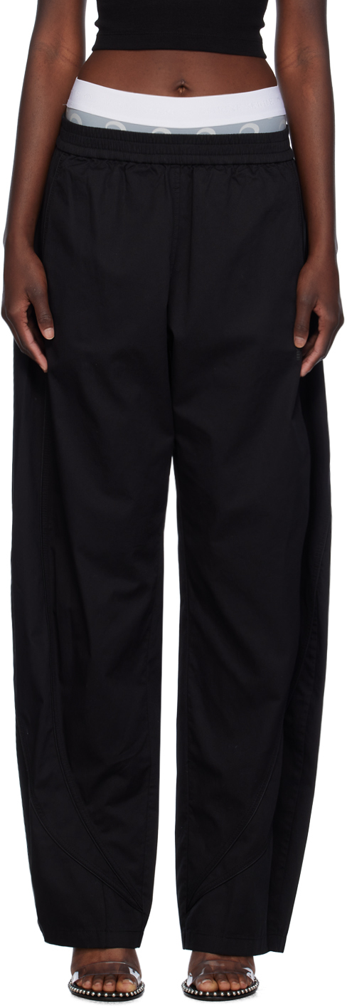 Black Piped Trousers