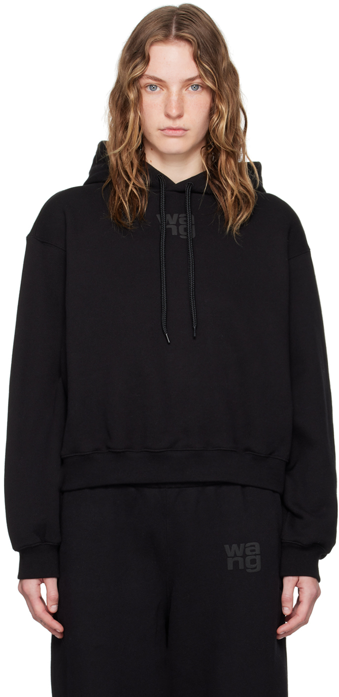 alexanderwang. t White Bonded Puff Logo Hoodie