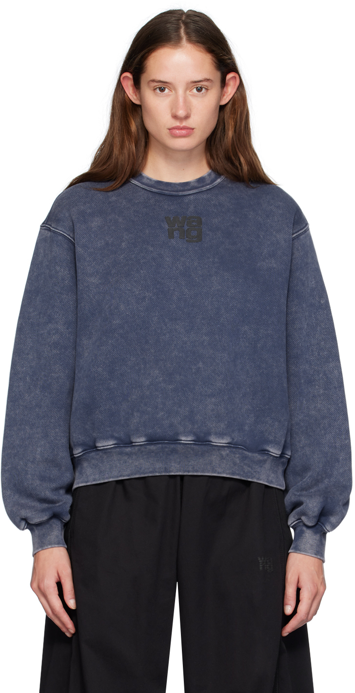 alexanderwang. t Navy Puff Logo Sweatshirt