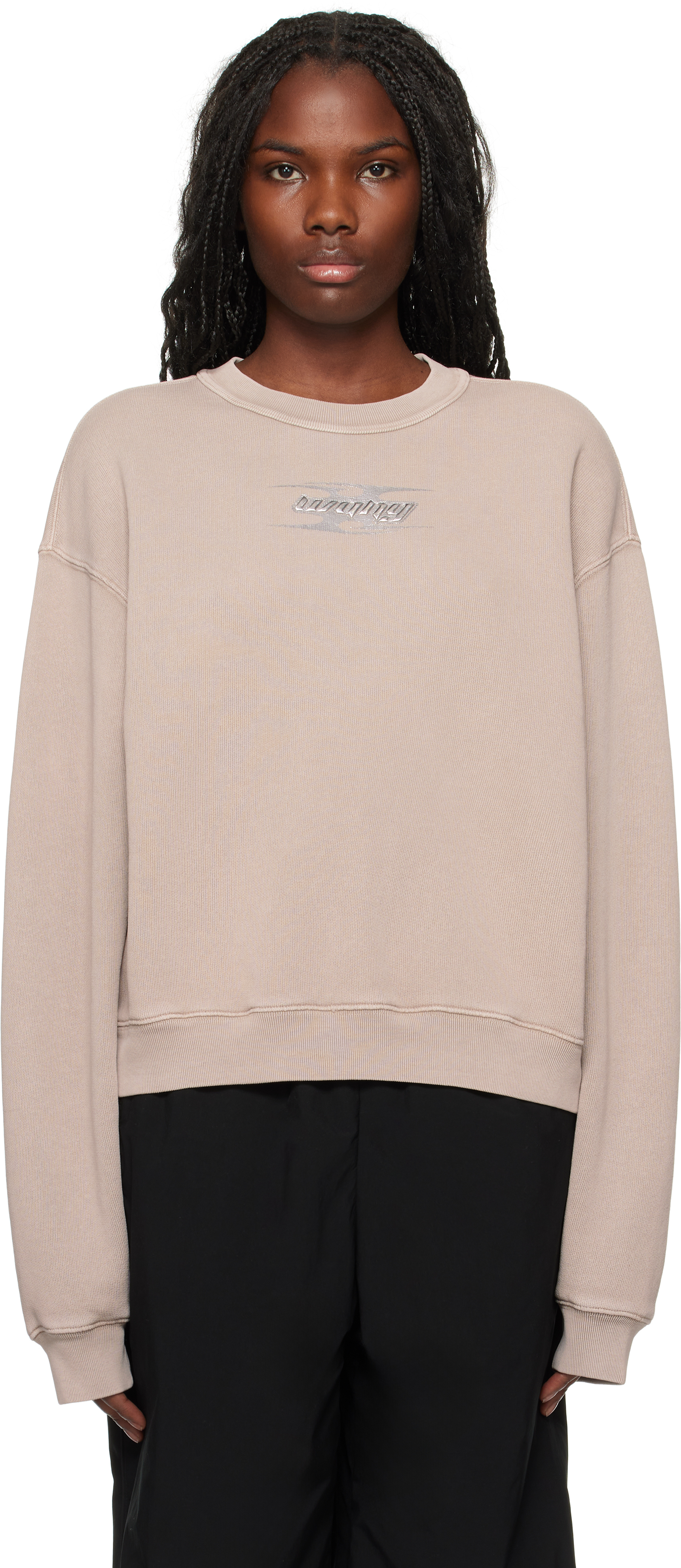 alexanderwang. t Gray Blade Logo-Embossed Sweatshirt