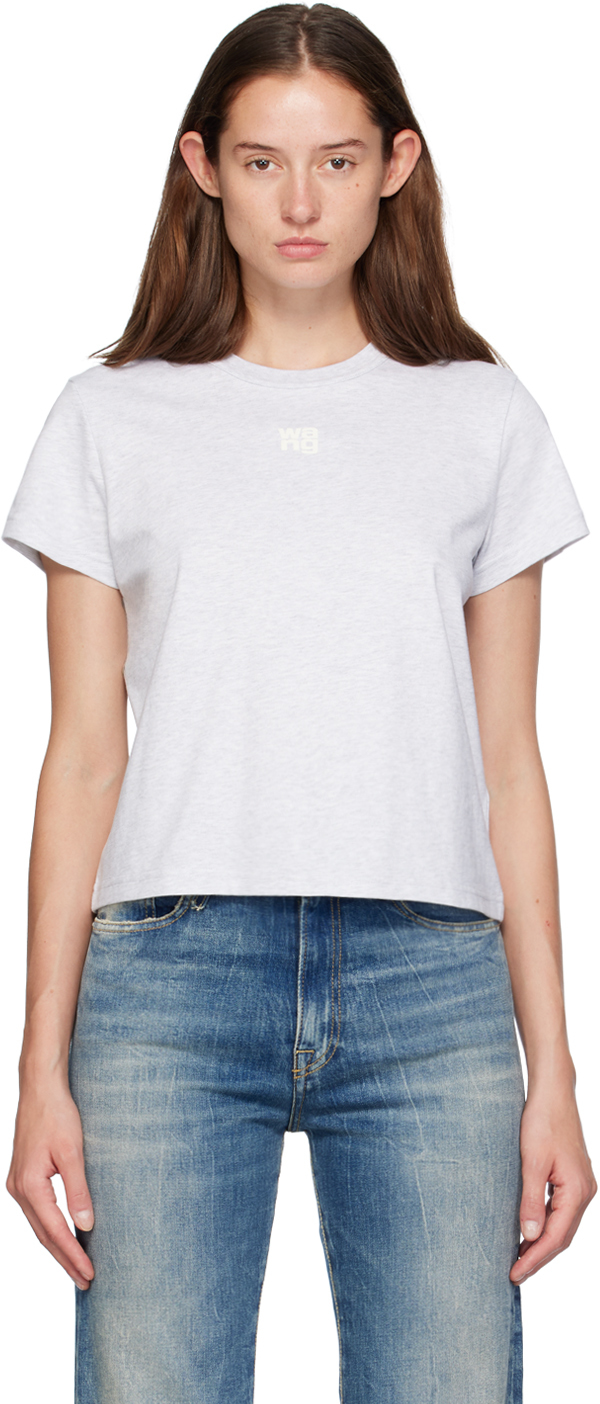 【Alexander Wang】パフロゴ シュランケン Tシャツ alexanderwang アレキサンダーワング コットンジャージー ロゴ