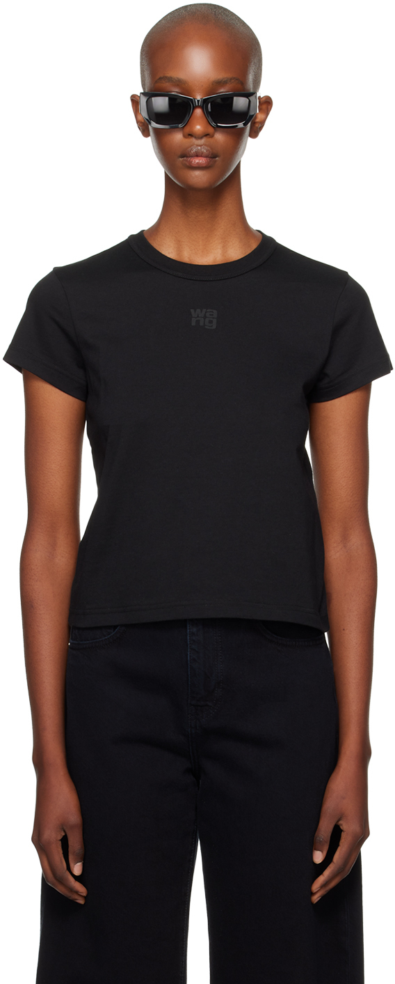 alexanderwang. t Gray Puff Logo Shrunken T-shirt