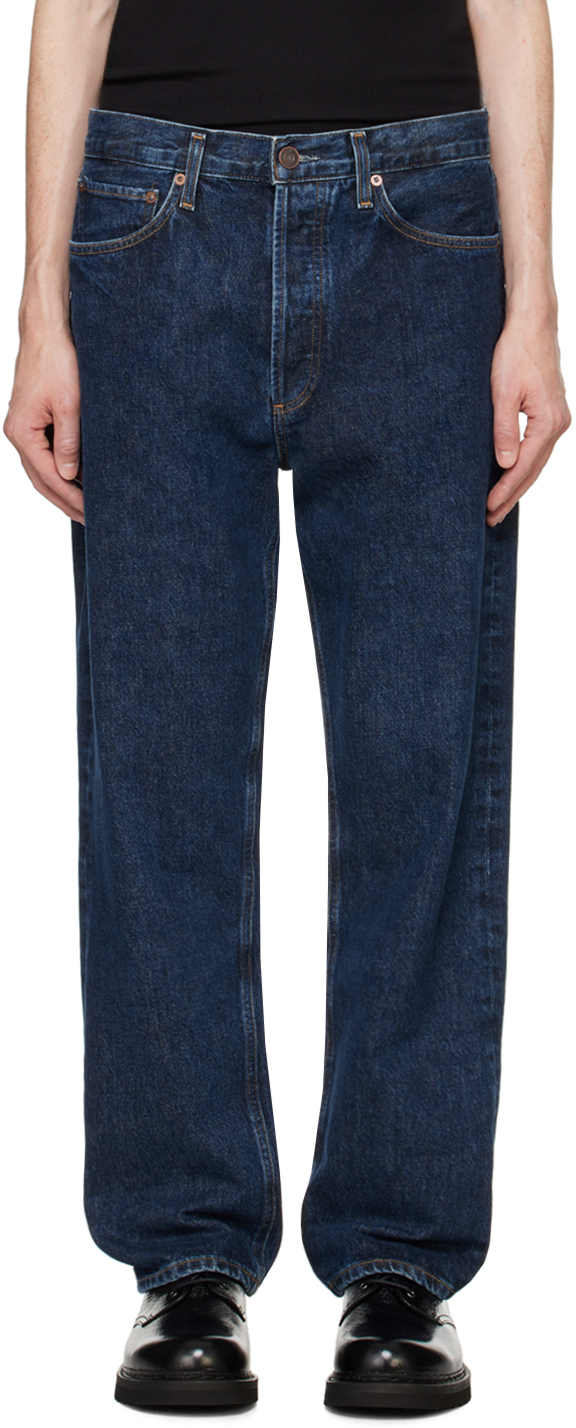 Shop Agolde Indigo 90's Jeans In Pendulum