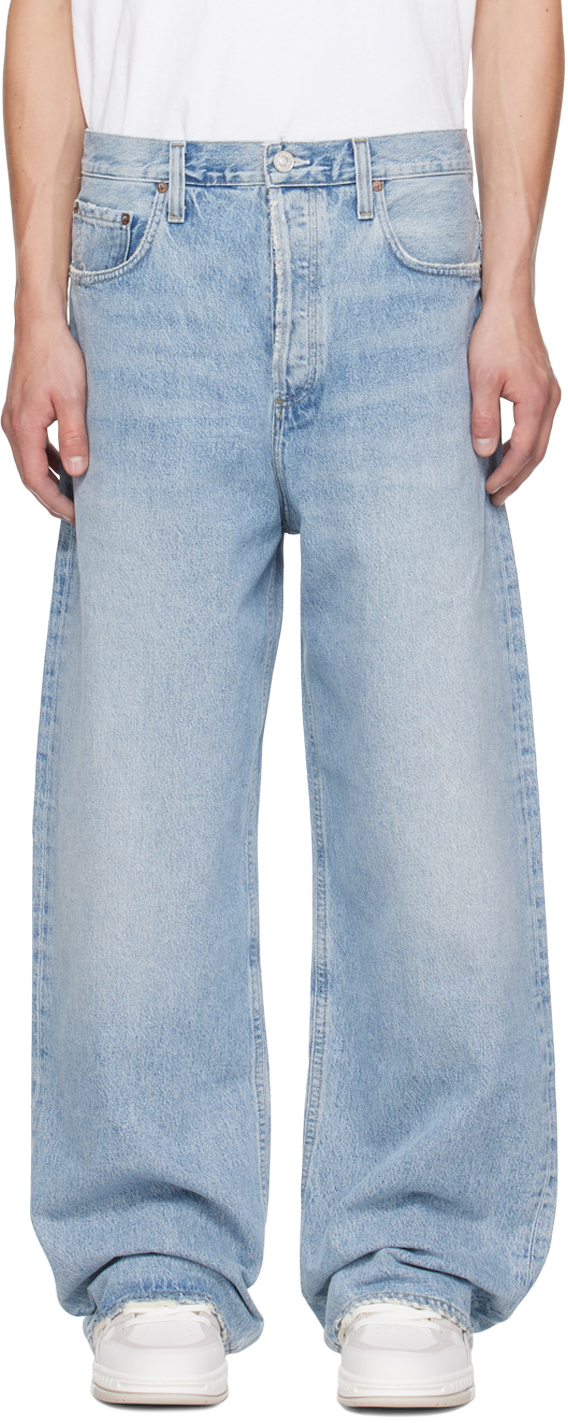 Shop Agolde Blue Ashcroft Jeans In Force