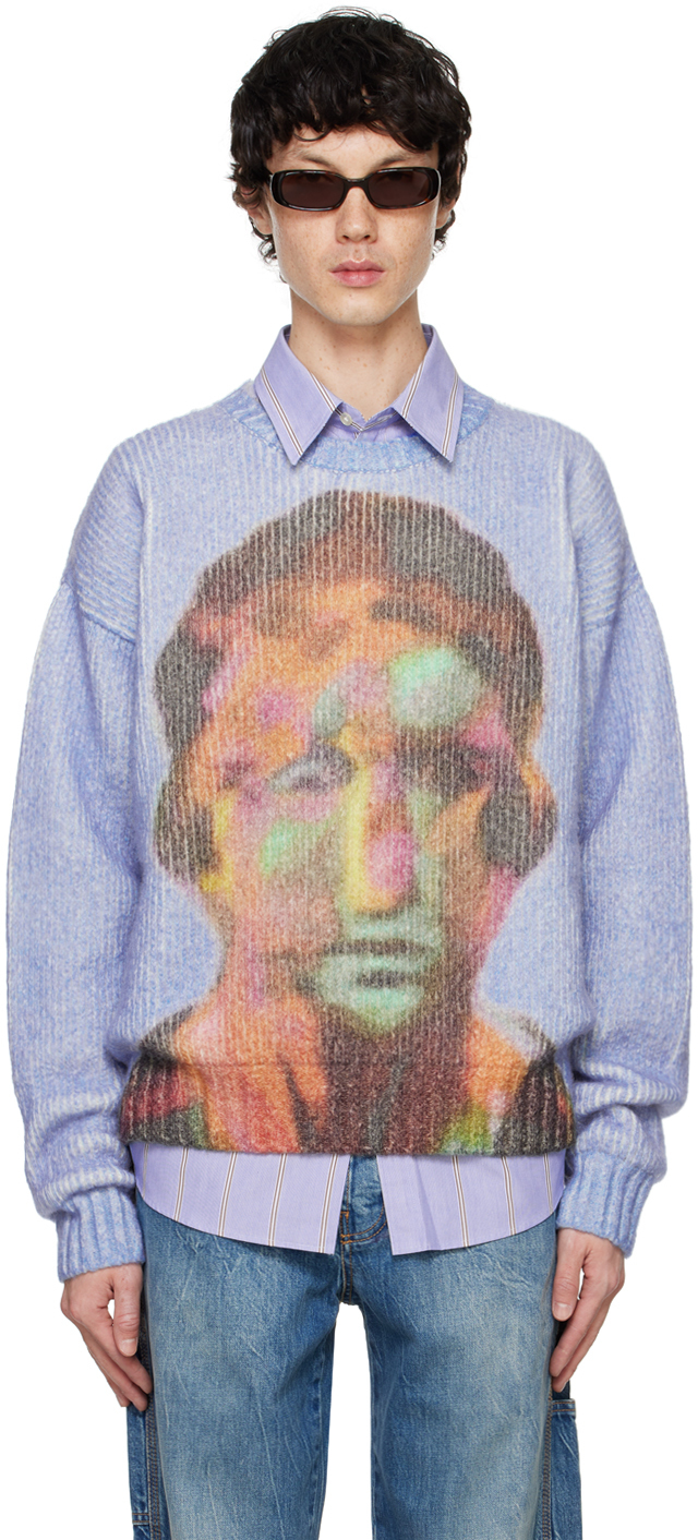 Blue Tyndell Face Sweater